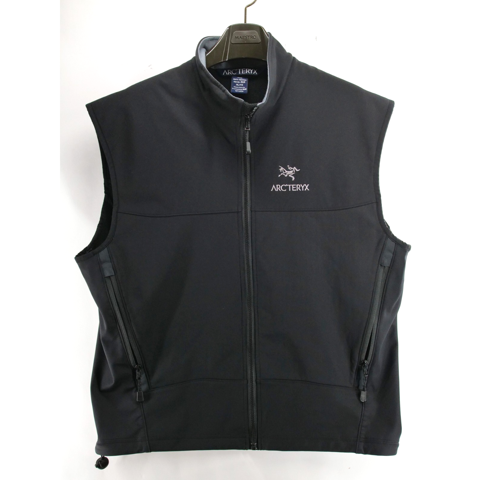 Vtg Arcteryx Gamma Softshell Vest Mens Xl Black Polartec Fleece Lined Full Zip